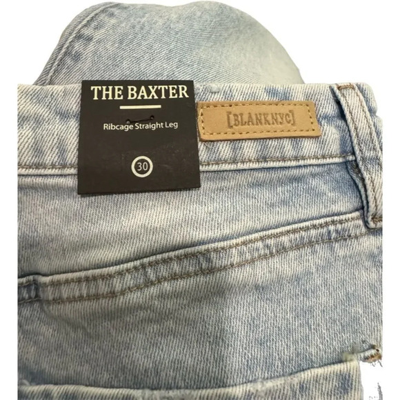 NWT Blank NYC The Baxter Ribcage Jean RARE Sz 30 Rare Light wash 90s vibes - Picture 6 of 6